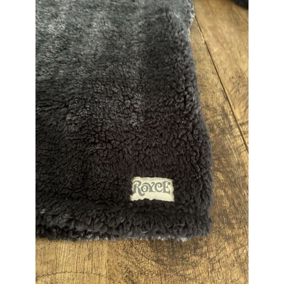 Royce Sherpa 1/4 Zip Pullover Soft Fleece Woman’s Size Large Grey Black - Picture 9 of 11